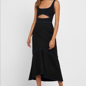Topshop cutout contrast trim dress